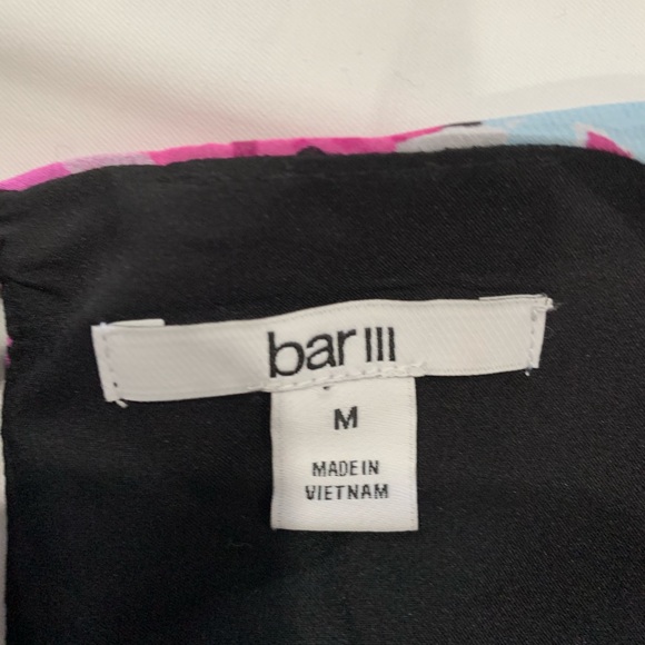Bar III Floral-Print Peplum-Hem Top size M - Picture 6 of 7